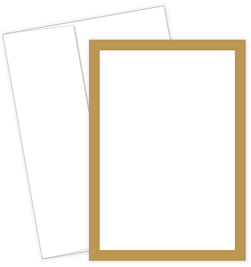 Metallic Gold Border Invite 20CT