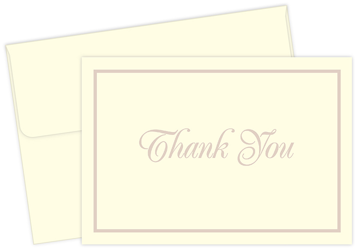 Pearl Border Thank You Notecard 50CT