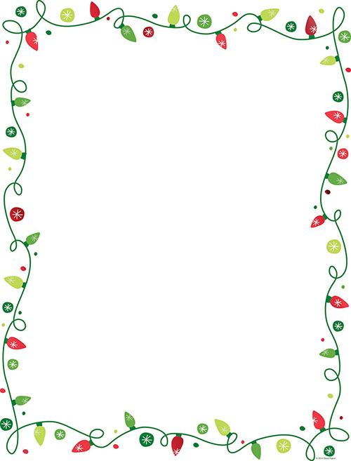 String Of Lights Foil Letterhead 40CT