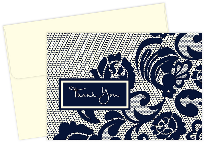 Lovely Lace Thank You Notecard 50CT