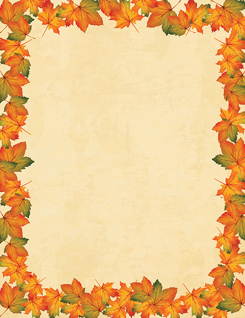 Painted Maple Fall Leaves Letterhead 80CT