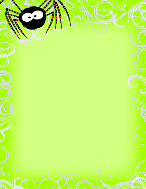Green Spider Swirls Letterhead 80CT
