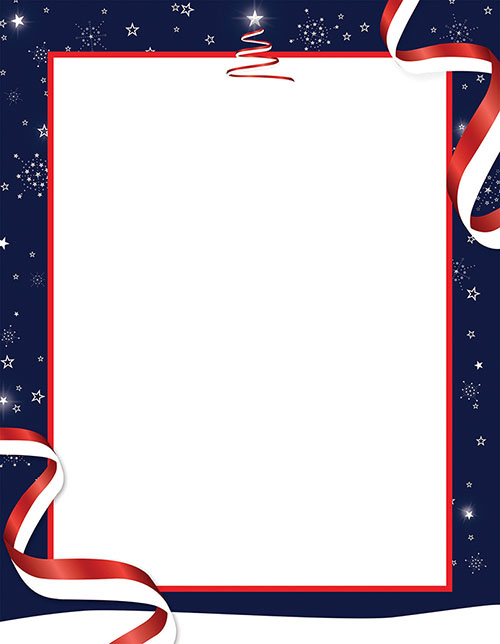 Patriotic Holiday Letterhead 80CT