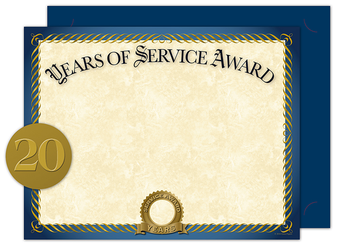 Years Of Service Cert Kit 20CT