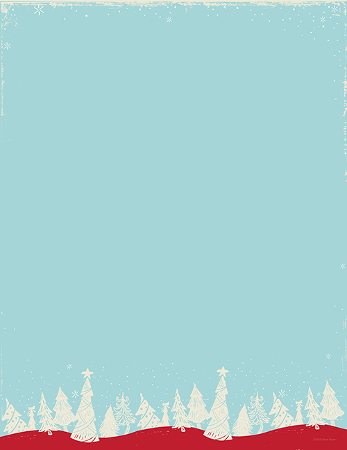 Christmas Forest of Trees Letterhead 80CT