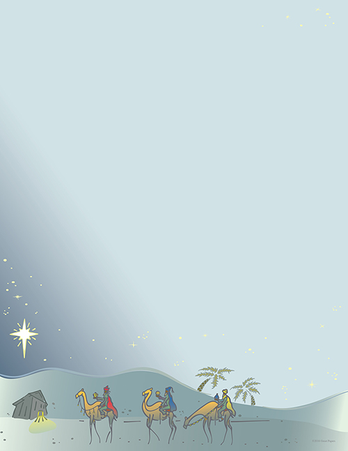 Three Kings Holiday Star Letterhead 80CT