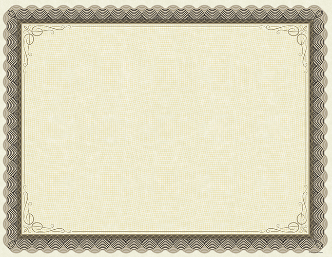 Classic Parchment Certificate 25CT