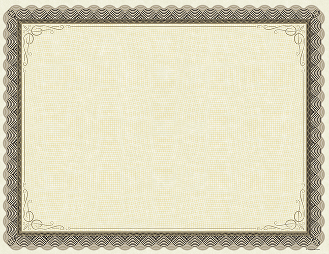 Classic Parchment Certificate 25CT