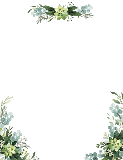 Lush Greenery Letterhead 80CT