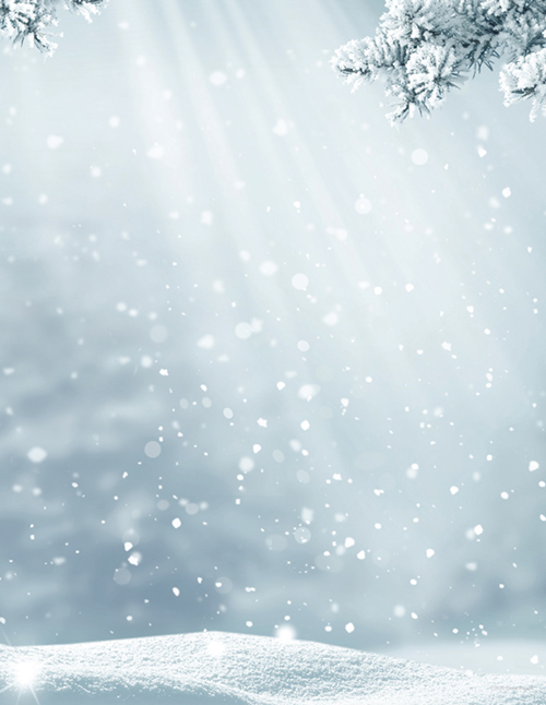 First Snowfall Holiday Letterhead