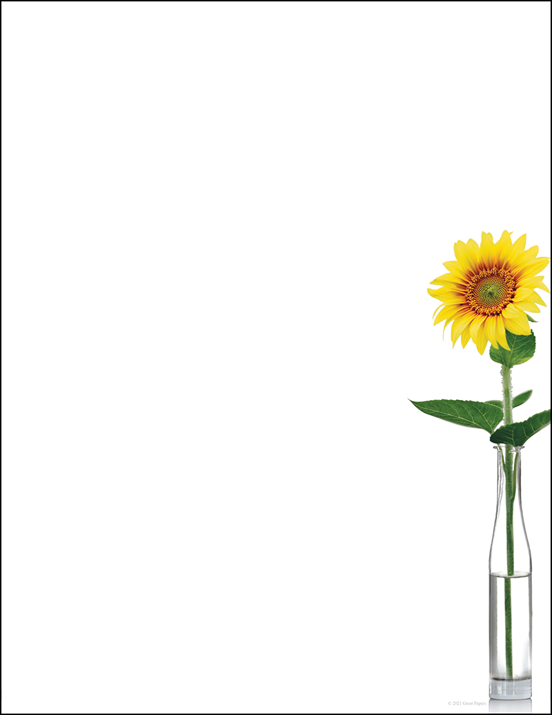 Sunflower Day Letterhead, 80 CT