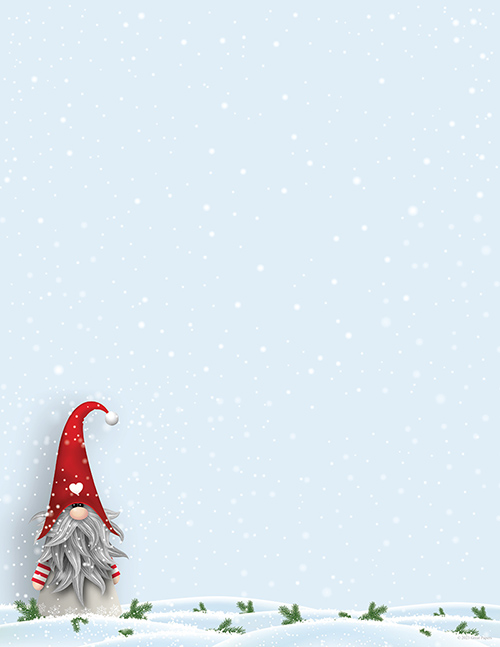 Snow Gnome Holiday Letterhead, 50 CT