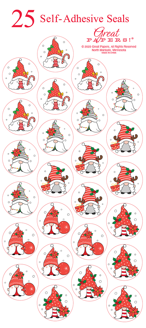 Holiday Gnome Seal 25 CT