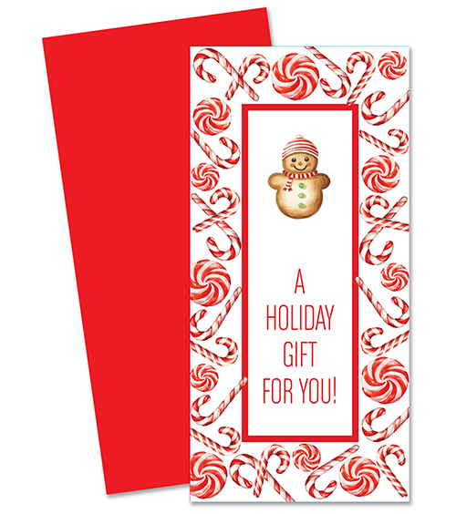 Peppermint and Candy Cane Gift Card Holder 12 CT