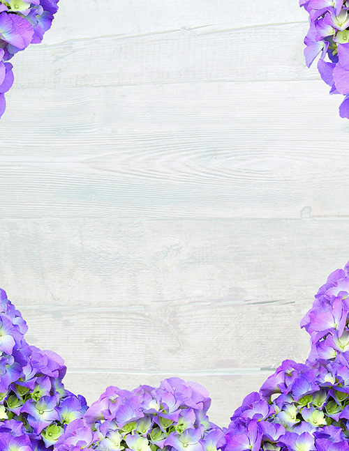 Hydrangea Bouquet Letterhead, 80 Ct