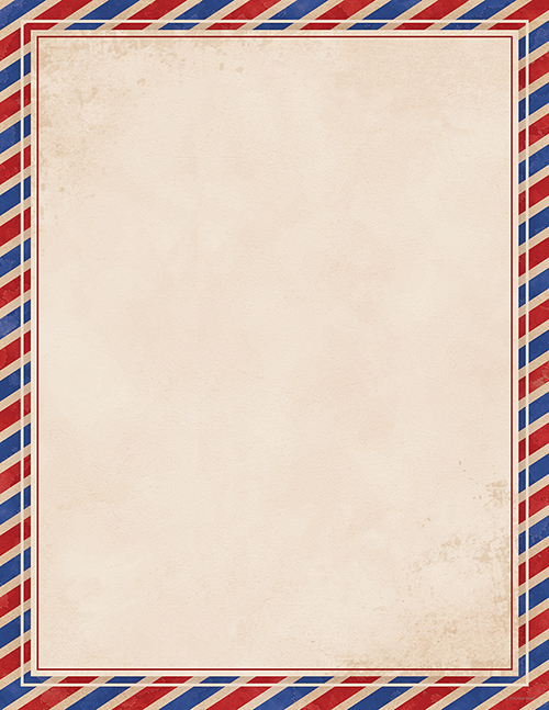 Vintage Airmail Border, Letterhead 80 CT