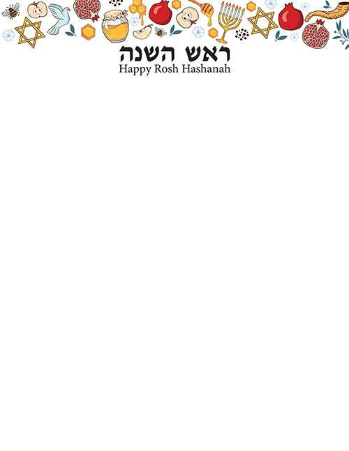 Happy Rosh Hashanah, Letterhead 80 CT