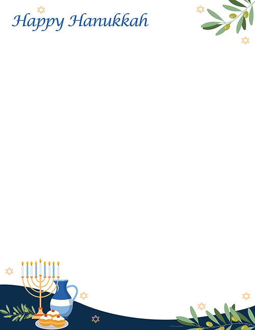 Happy Hanukkah, Letterhead 80 CT
