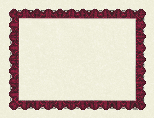 Metallic Red Certificate 25CT