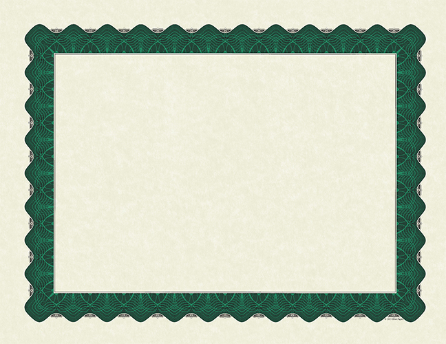 Metallic Green Certificate 100CT