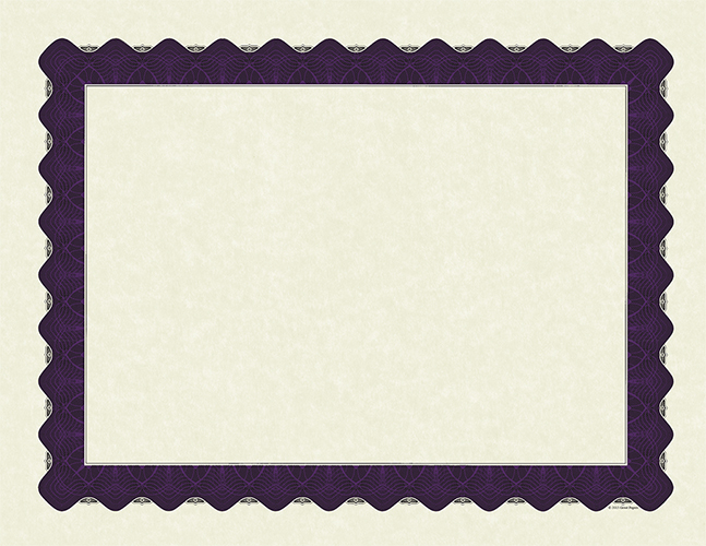 Metallic Purple Certificate 100CT