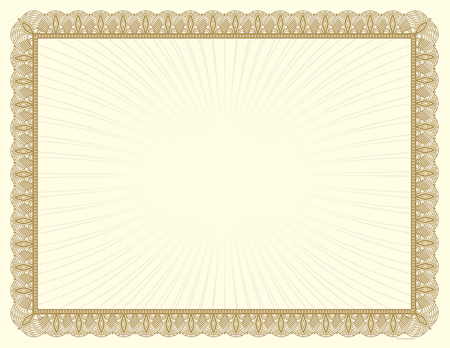 Metallic Gold Value Certificate 100CT