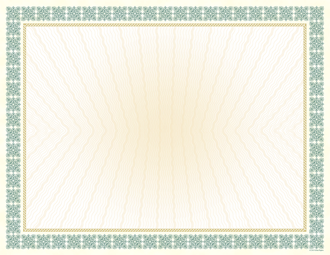 Westminster Green Foil Certificate 15CT