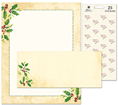 Falling Holly Stationery Kit 25CT
