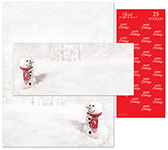 Snowmn In Red Scarf Stationery Kit 25CT