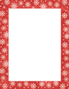 Snowy Flakes Red and White Snowflakes Letterhead 80CT