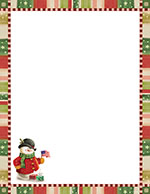 Patriotic Snowman Letterhead 80CT