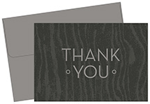 Grey Wood Grain Thank You Notecard, 20 CT