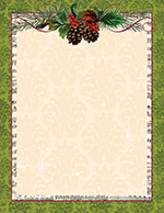 Pinecone Garland Letterhead 25CT