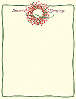 Seasons Greetings Wreath Letterhead 80CT