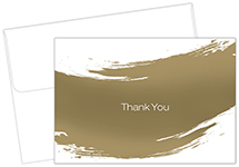 Gold Brush Thank You Card 50CT