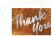 Copper Wall Thank You Notecard 50CT