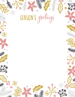 Modern Seasons Greetings Holiday Letterhead 80 CT
