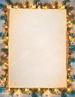 Pine and Lights Greetings Holiday Letterhead