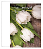Sympathy Cards, Heartfelt Sympathy Tulips 3 CT