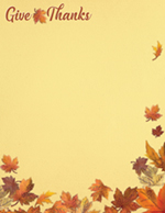 Fall Give Thanks Thanksgiving Letterhead 50 CT