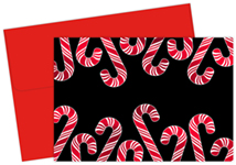 Candy Cane Red Foil Notecard 50 CT