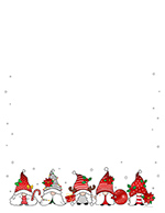 Holiday Gnomes Foil Holiday Letterhead