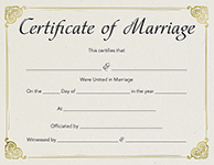 Parchment Marriage Certificate Foil, 2 CT
