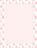 Pink Christmas Tree Holiday Letterhead, 50 CT