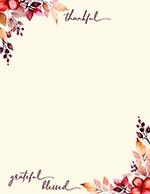 Thankful, Grateful, Blessed Fall Letterhead, 50 CT