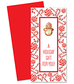 Peppermint and Candy Cane Gift Card Holder 12 CT