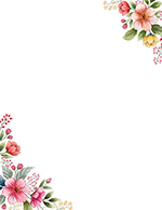Watercolor Floral Corner, Letterhead 80ct