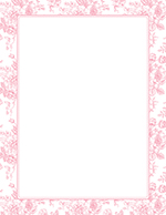 Pink Toile Floral, Letterhead 80ct