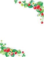 Watercolor Strawberry Corner Letterhead 80CT
