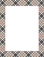 Tan Tartan Plaid Border, Letterhead 80 CT